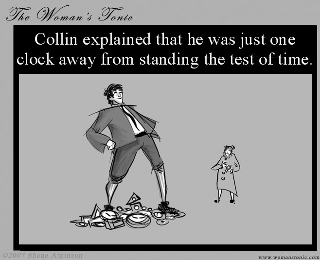 Collin explained that he was just one clock away from standing the test of time.